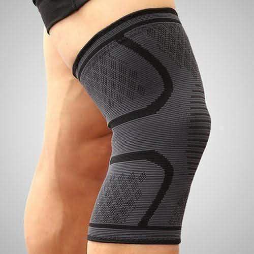 2.0 Manchon de compression pour genou avec support supplémentaire et bande de gel antidérapante - Taille : L