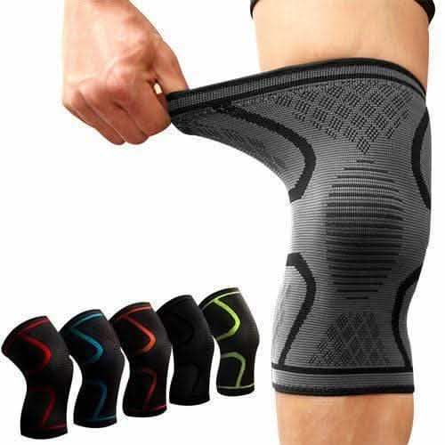 2.0 Manchon de compression pour genou avec support supplémentaire et bande de gel antidérapante - Taille : L