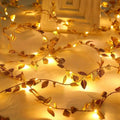 20 Guirlande Lumineuse à LED Feuilles Dorées