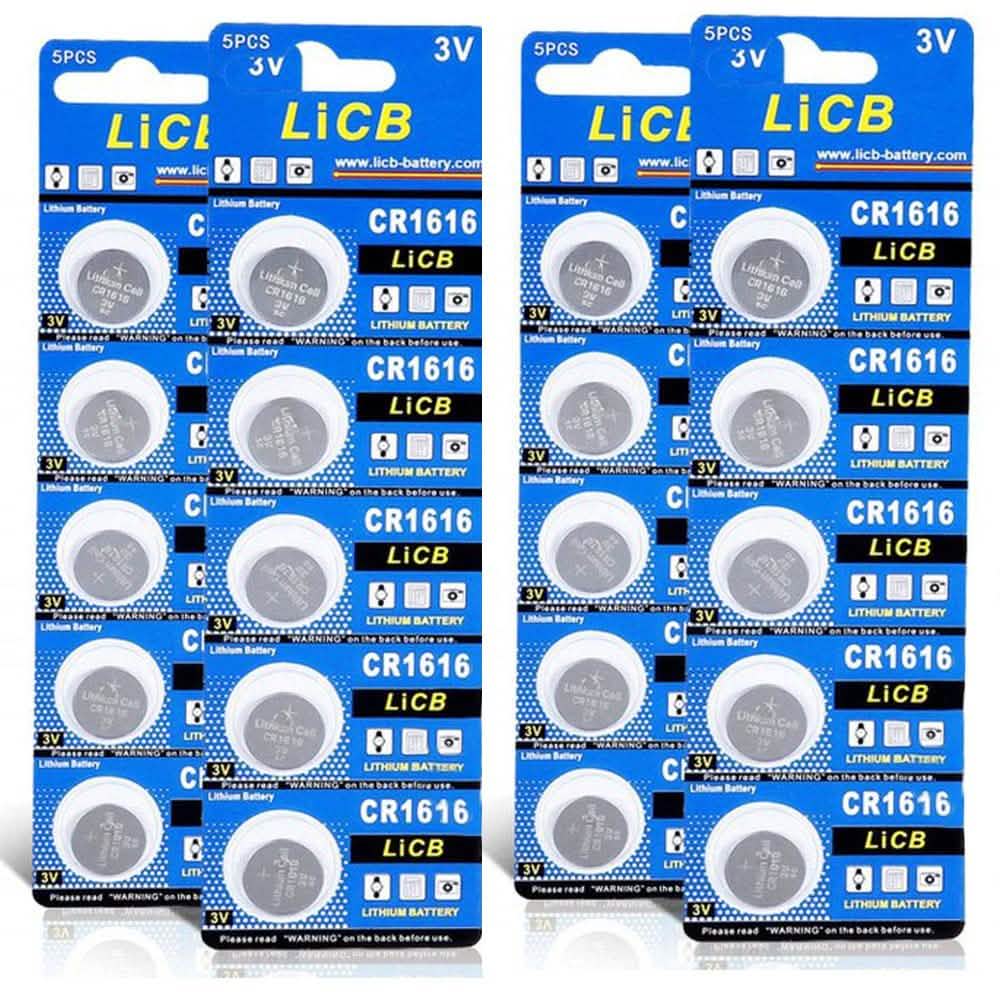 Lot de 20 piles au lithium CR 1616 3V