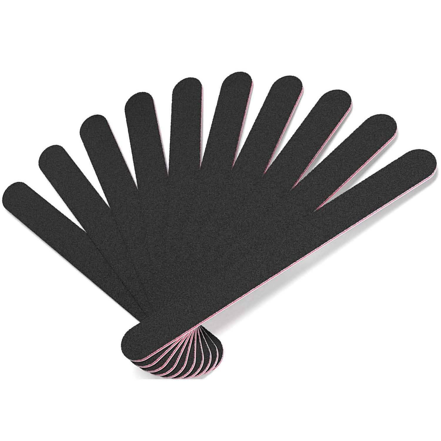 Lot de 20 : Limes à ongles professionnelles double face grain 100/180