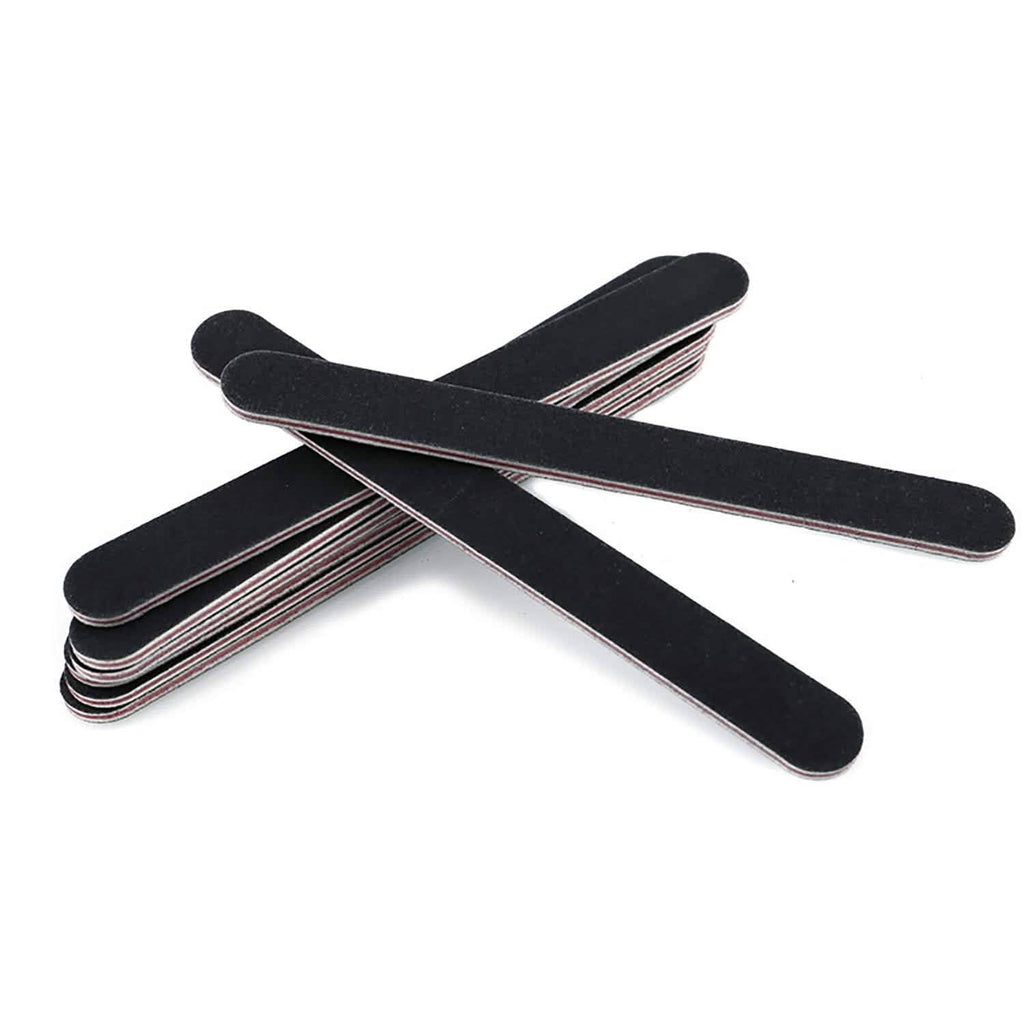 Lot de 20 : Limes à ongles professionnelles double face grain 100/180
