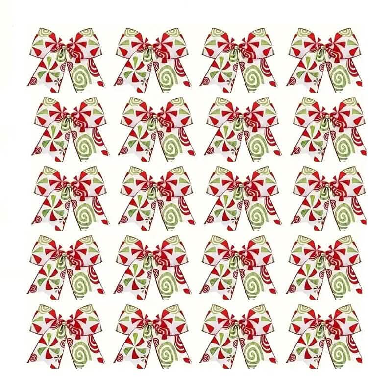 20 pièces : Nœuds décoratifs pour sapin de Noël