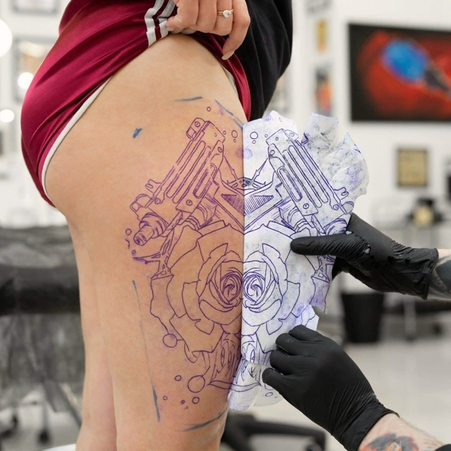 20 pièces : papier de transfert de tatouage 4 couches Kit de tatouage A4