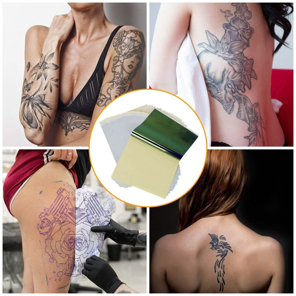 20 pièces : papier de transfert de tatouage 4 couches Kit de tatouage A4