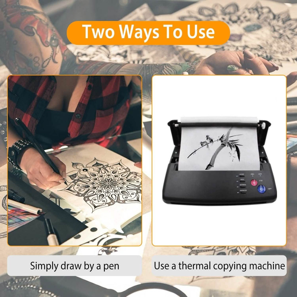 20 pièces : papier de transfert de tatouage 4 couches Kit de tatouage A4