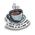 Café fort - Autocollant pour casque de chantier