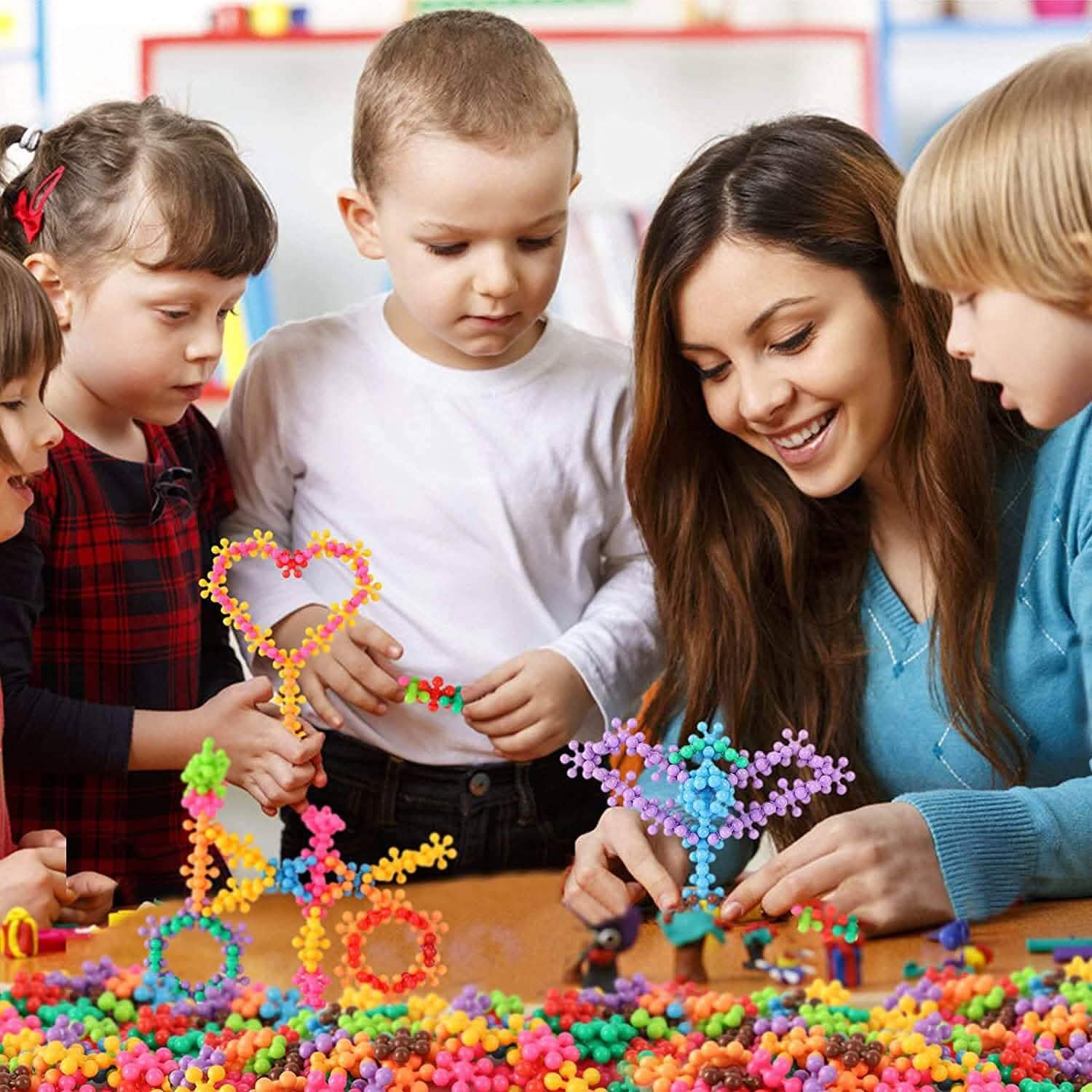 200 pièces : Jouet de construction à emboîtement 3D STEM