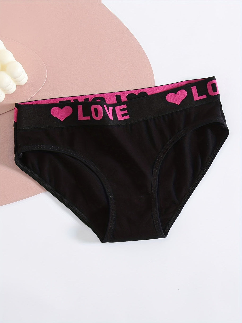 Lot de 6 culottes bikini sans coutures Soft Touch pour femme – Culottes colorées en coton taille basse avec coupe extensible et imprimé alphabet – Essentiels de lingerie et sous-vêtements quotidiens pour femme pour l'été