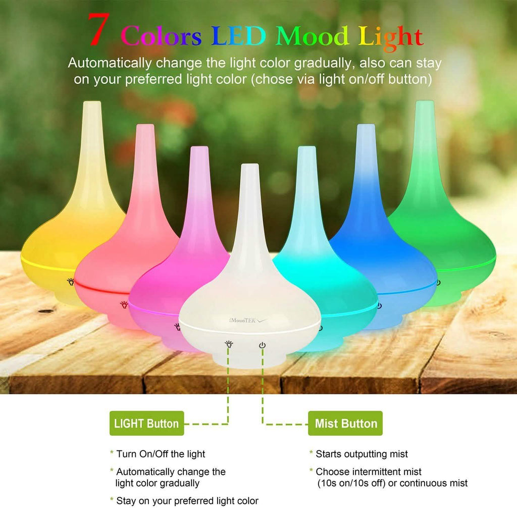 Humidificateur à brume froide ultrasonique 200 ml pour huiles essentielles