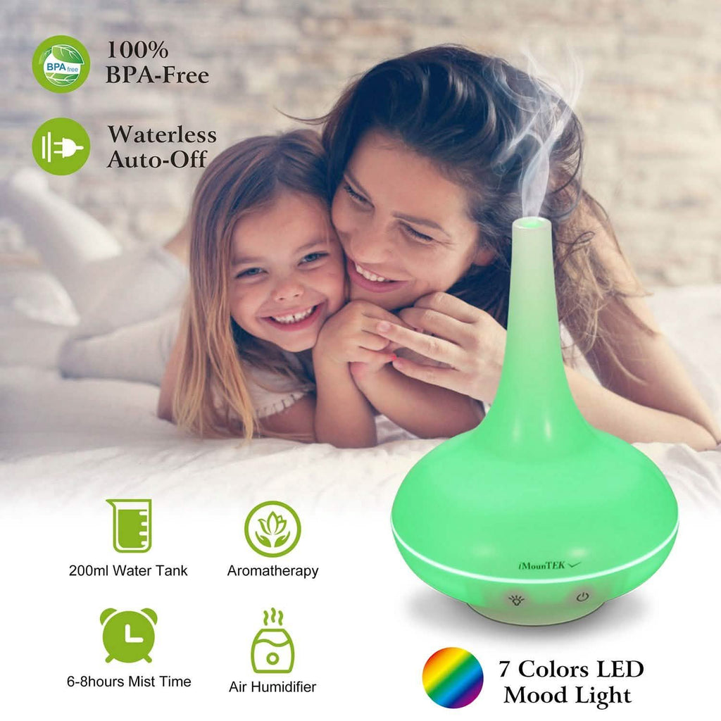 Humidificateur à brume froide ultrasonique 200 ml pour huiles essentielles