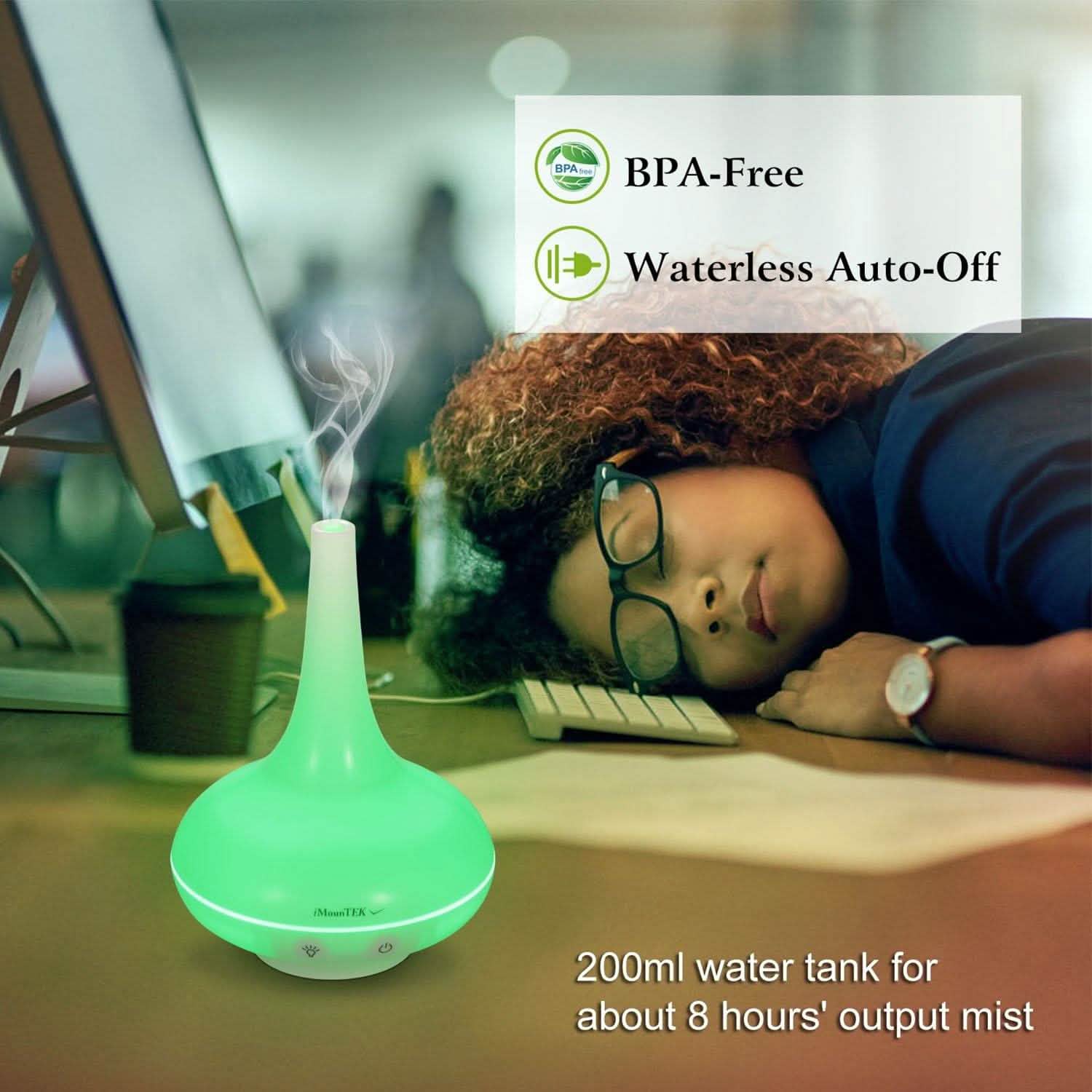Humidificateur à brume froide ultrasonique 200 ml pour huiles essentielles
