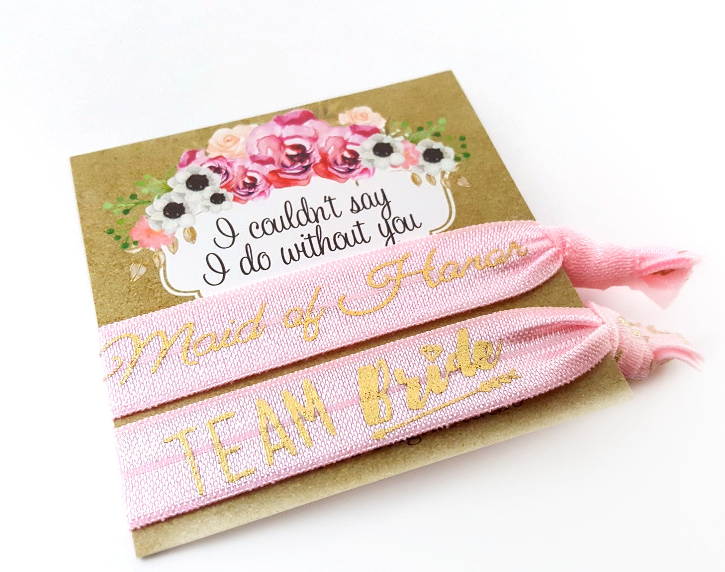 Lot de chouchous pour demoiselle d'honneur ou témoin - Cadeau pour le cortège de mariage