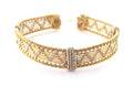 Tel que vu aux Golden Globes – Bracelet Chevron & Tressé en Métaux Mixtes