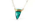 Collier Briolette Filigrane Vert Émeraude