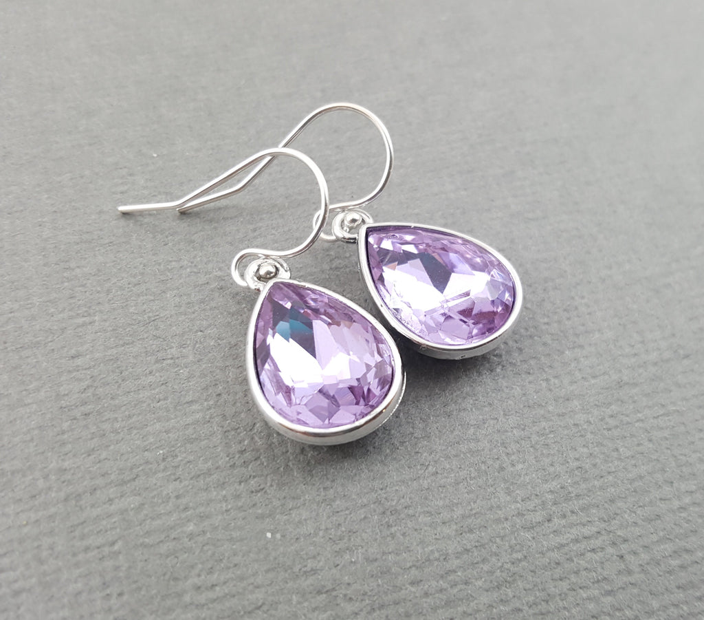 Boucles d'oreilles pierre de naissance de juin - Boucles d'oreilles goutte en cristal