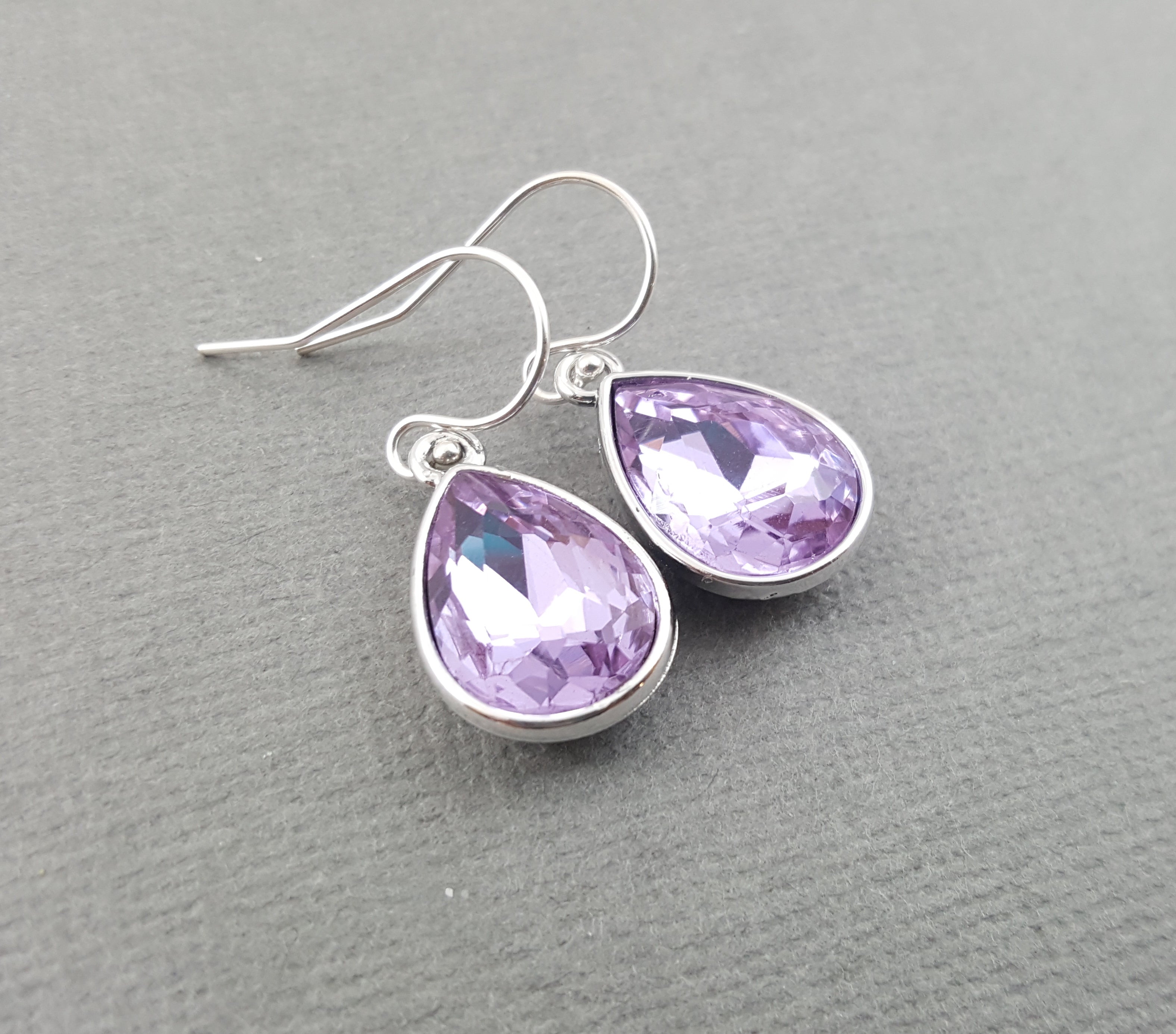 Boucles d'oreilles pierre de naissance de juin - Boucles d'oreilles goutte en cristal