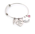 Bracelet de sympathie - Une partie de mon cœur est au paradis Bracelet personnalisé avec aile d'ange