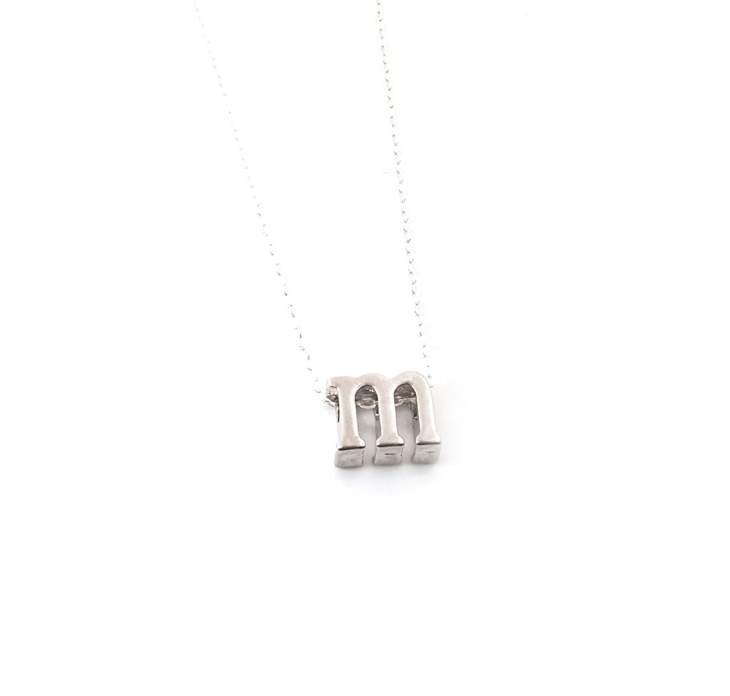 Collier initial lettre argent - Collier initial pour femme - Collier pendentif lettre alphabet