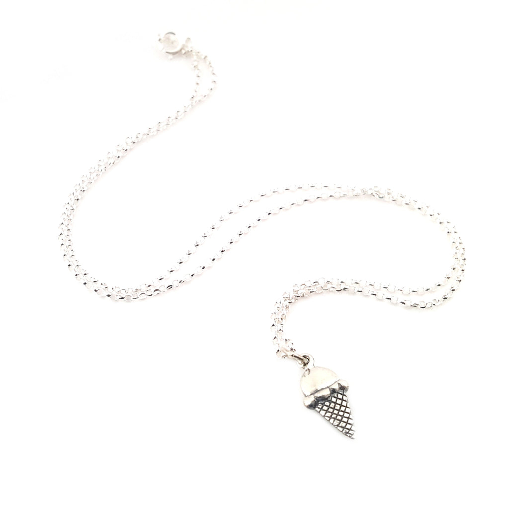 Sterling Silver Ice Cream Necklace