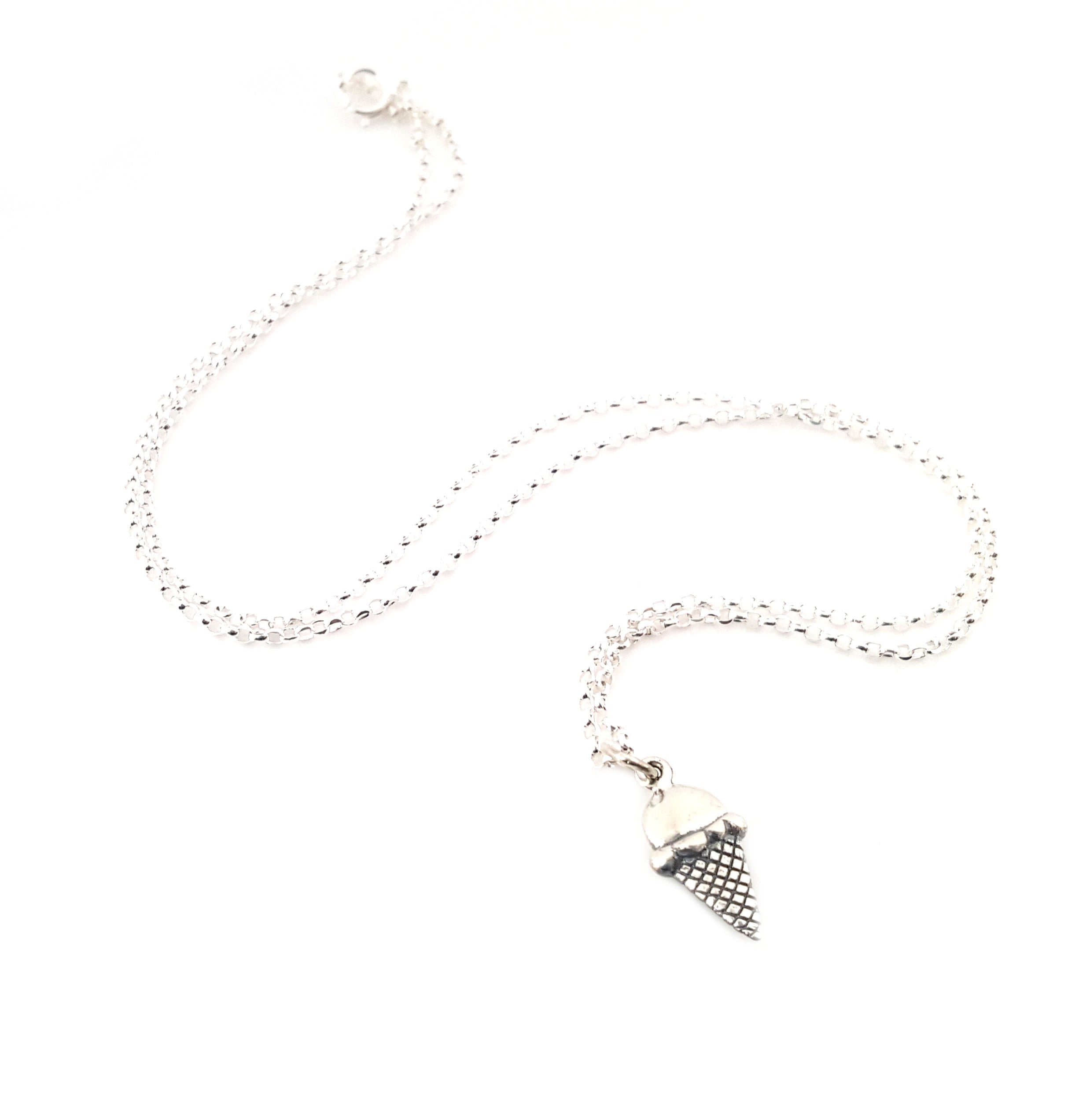 Sterling Silver Ice Cream Necklace