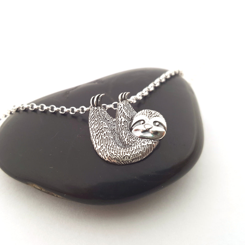 Collier Charme Paresseux - Argent Sterling - Collier Animal - Cadeau pour Elle