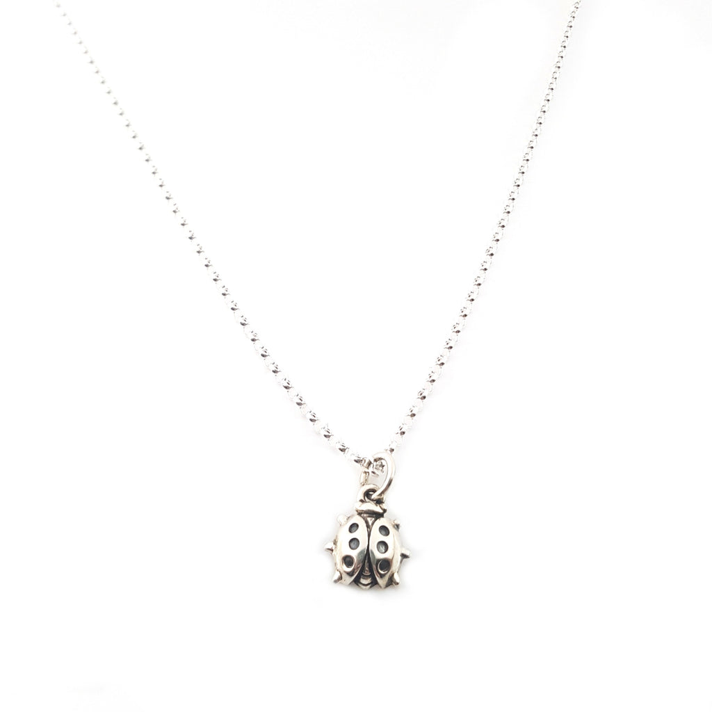 Pendentif coccinelle - Collier en argent sterling