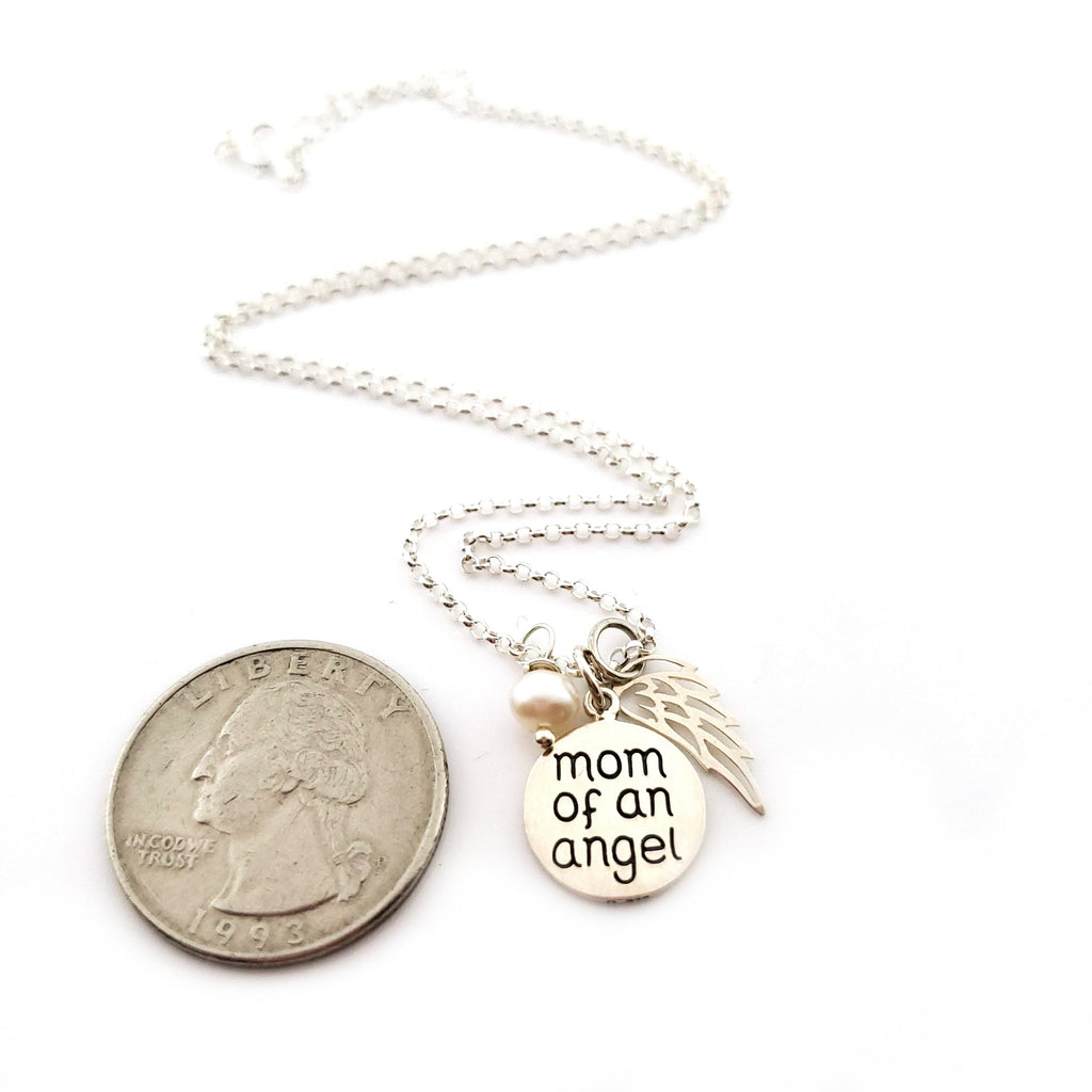 Collier Maman d'un ange - Bijoux en argent sterling - Mémorial de fausse couche