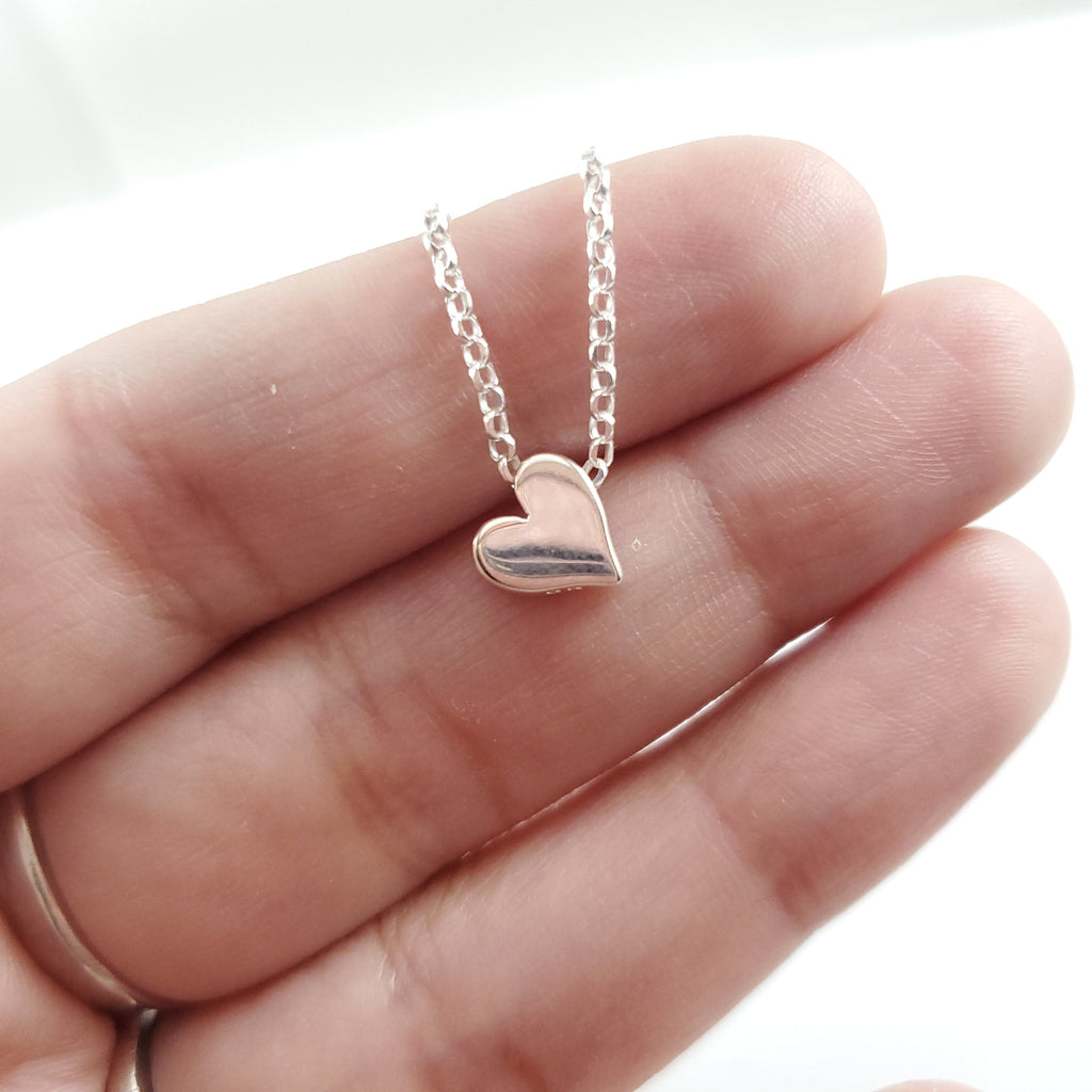 Collier Pendentif Cœur Coulissant - Bijoux en Argent Sterling
