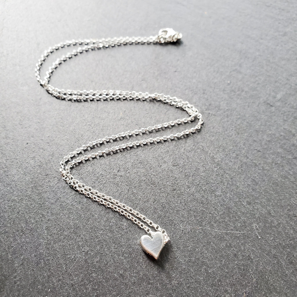 Collier Pendentif Cœur Coulissant - Bijoux en Argent Sterling