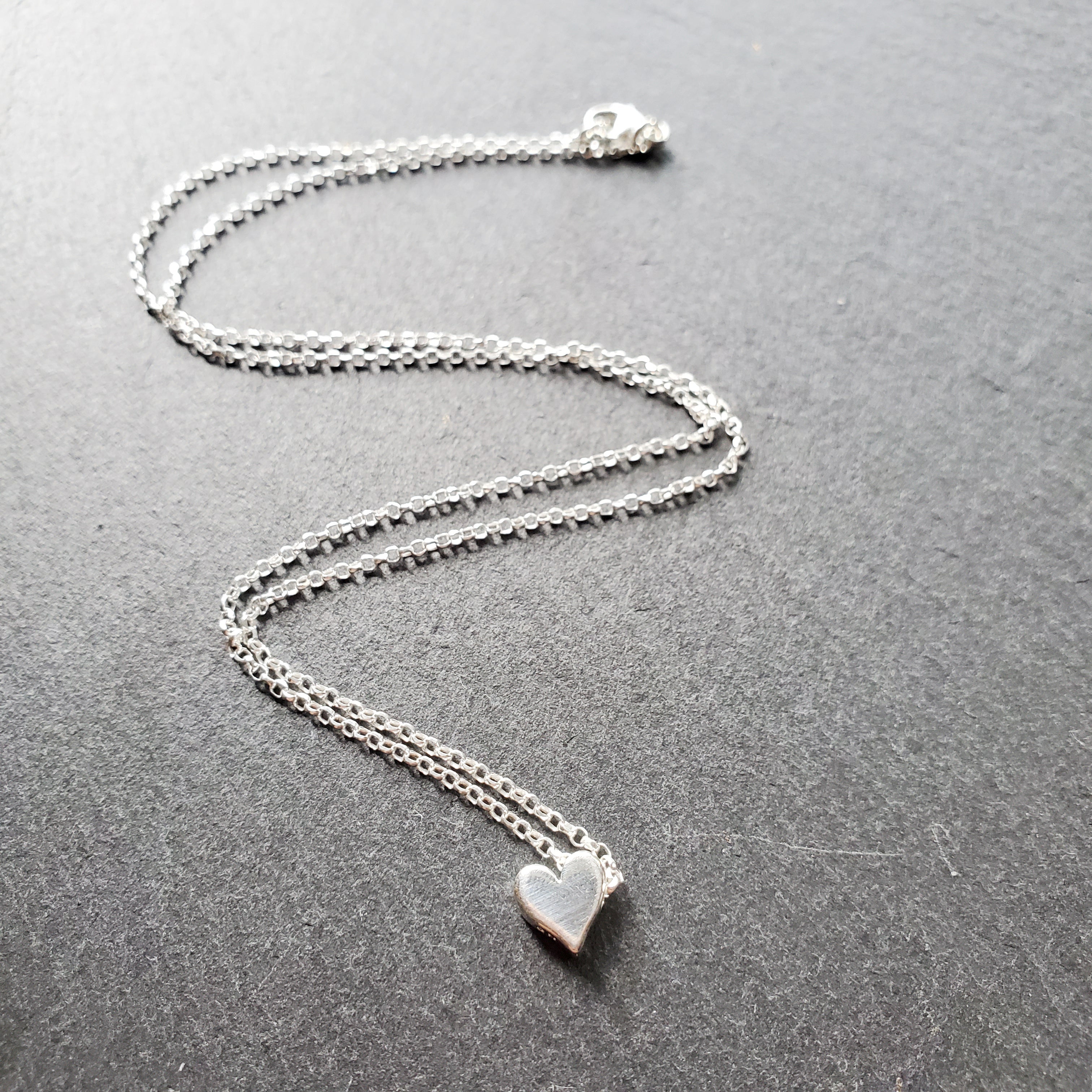 Collier Pendentif Cœur Coulissant - Bijoux en Argent Sterling