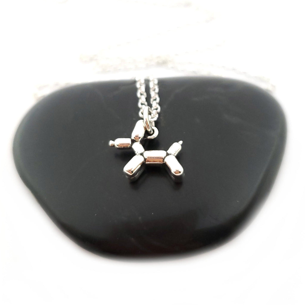 Balloon Dog Charm - Sterling Silver Necklace - Gift for Her