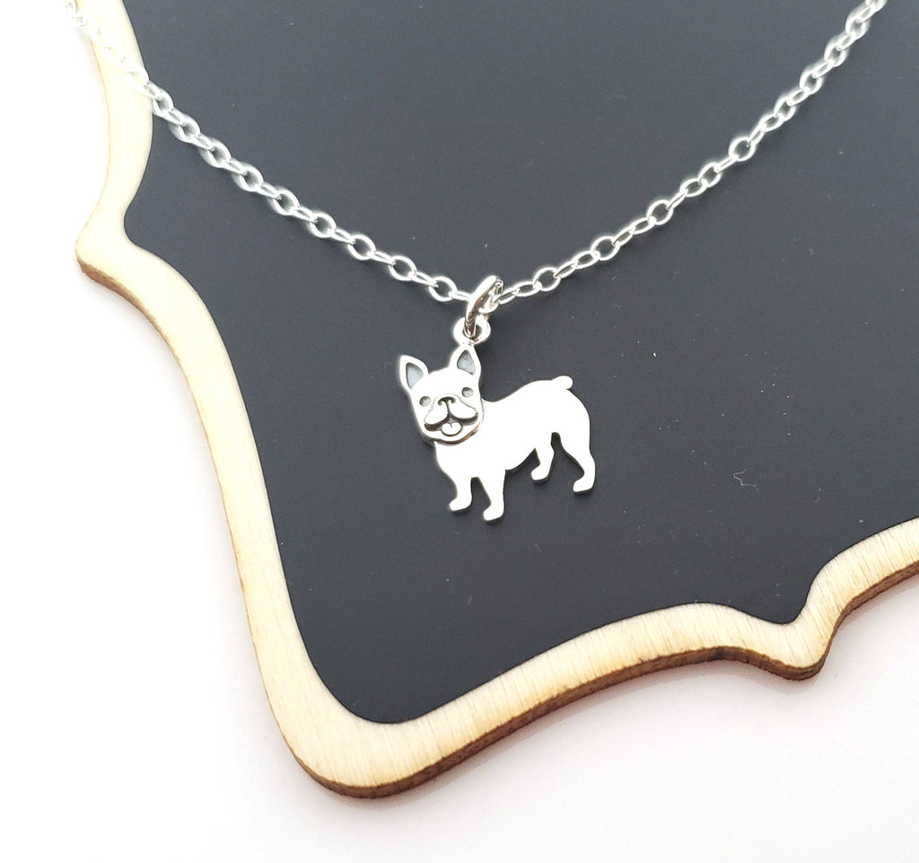 Collier Bouledogue Français en argent sterling