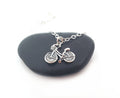 Bicycle Charm Necklace - Sterling Silver Jewelry - Gift for Her