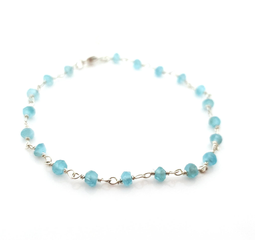 Bracelet à superposer en aigue-marine