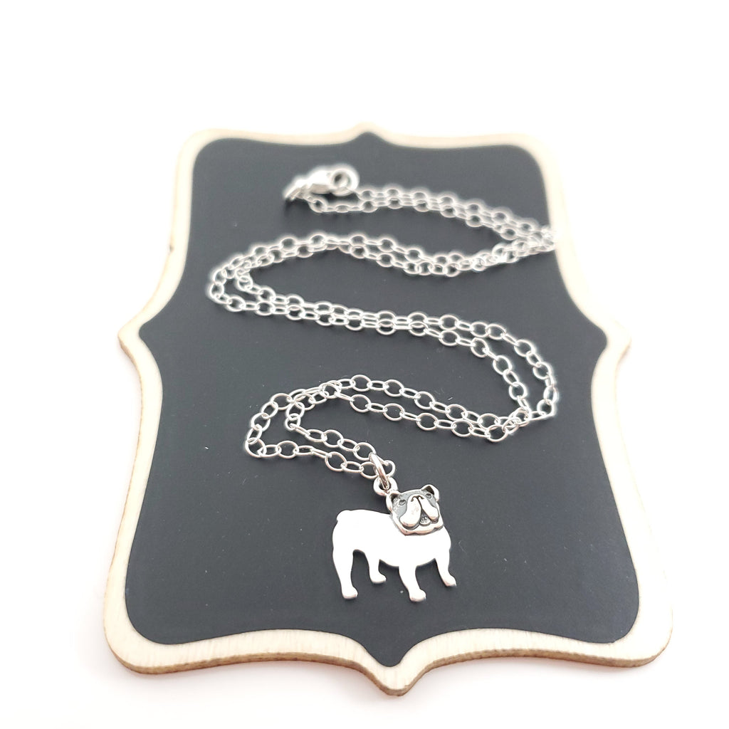 Collier bouledogue en argent sterling 925