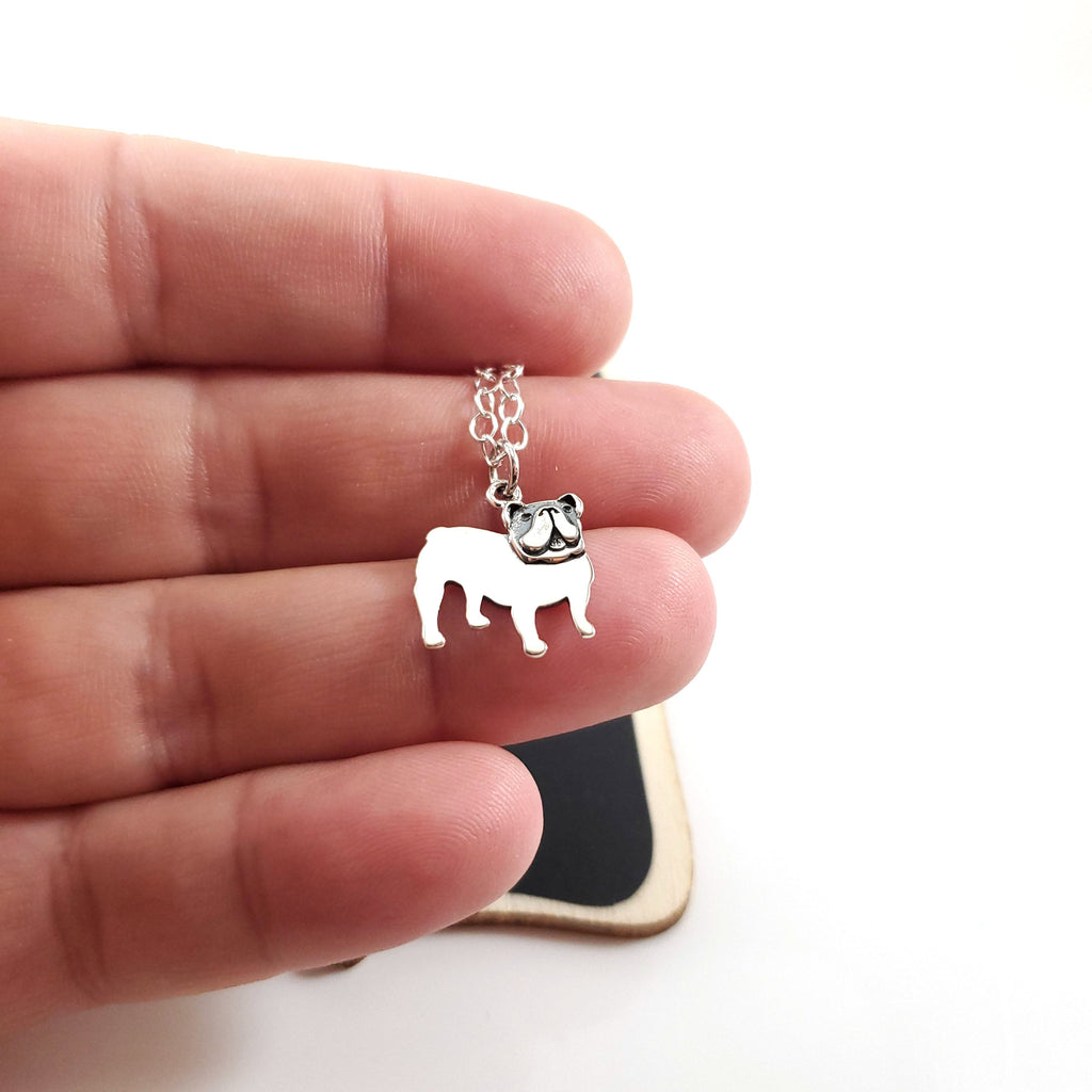 Collier bouledogue en argent sterling 925