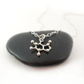 Caffeine Molecule 925 Sterling Silver Necklace