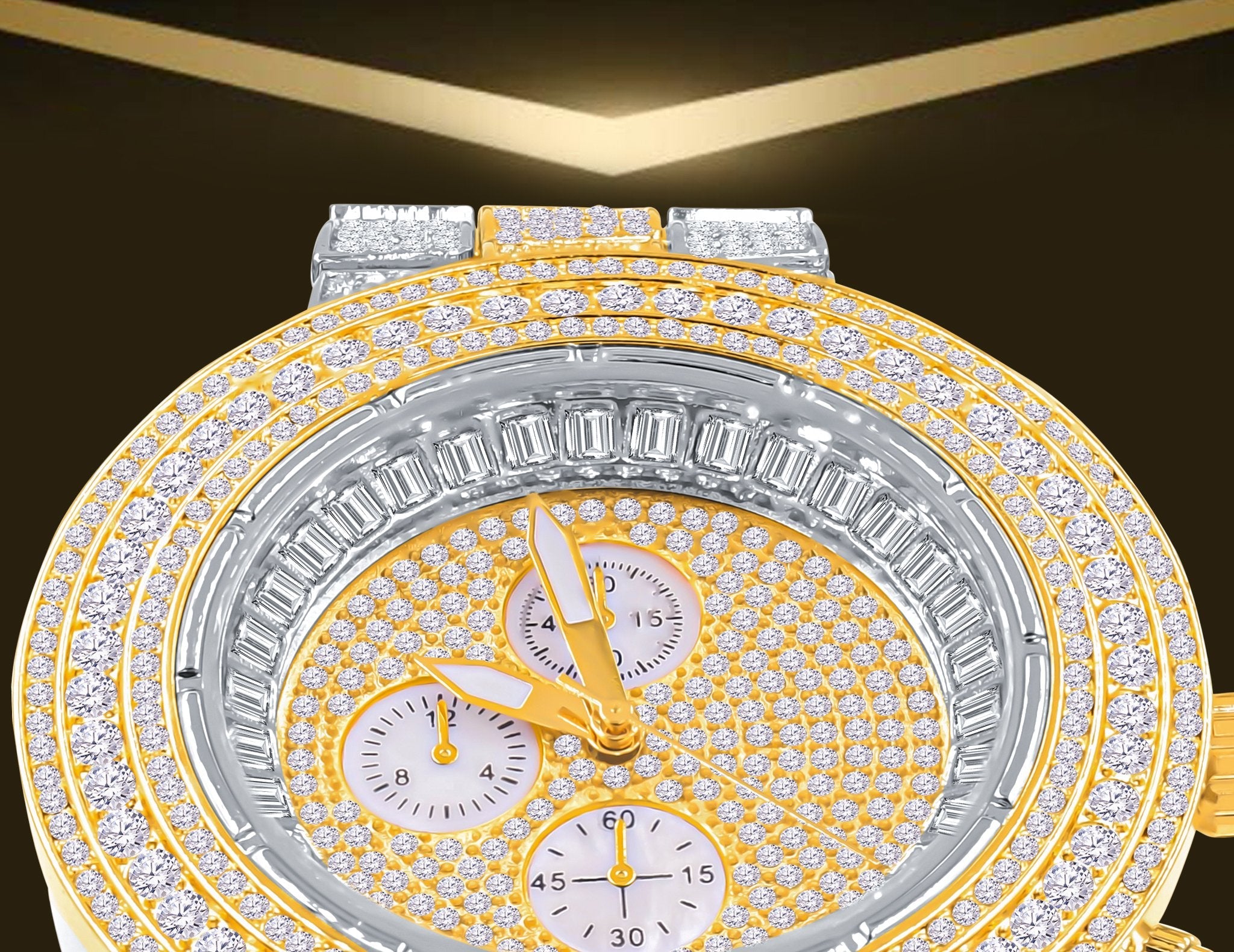 MONTRE MÉTALLIQUE HIP HOP ÉLÉGANTE | 5627642