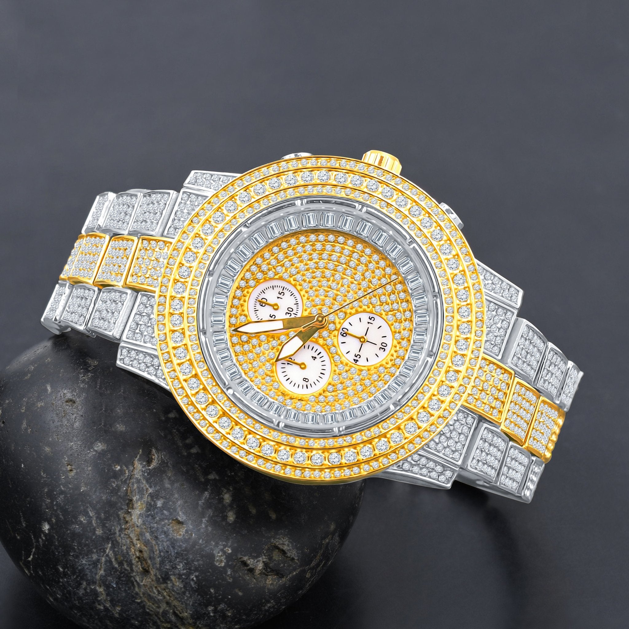 MONTRE MÉTALLIQUE HIP HOP ÉLÉGANTE | 5627642