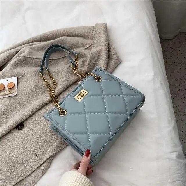 Sac à bandoulière tendance 2021 pour femmes, sacs de voyage en cuir PU matelassé - Sacs à main de luxe de marque à la mode pour femmes