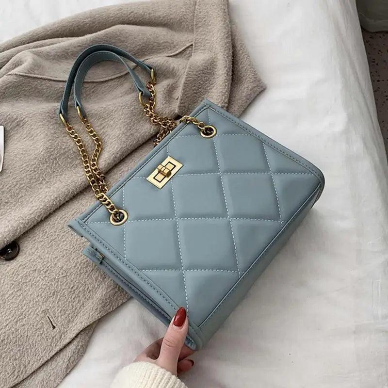 Sac à bandoulière tendance 2021 pour femmes, sacs de voyage en cuir PU matelassé - Sacs à main de luxe de marque à la mode pour femmes