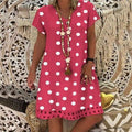 Élégante robe d'été lâche pour femme orange jaune robes d'été pour femmes - Tenues mignonnes pour femmes