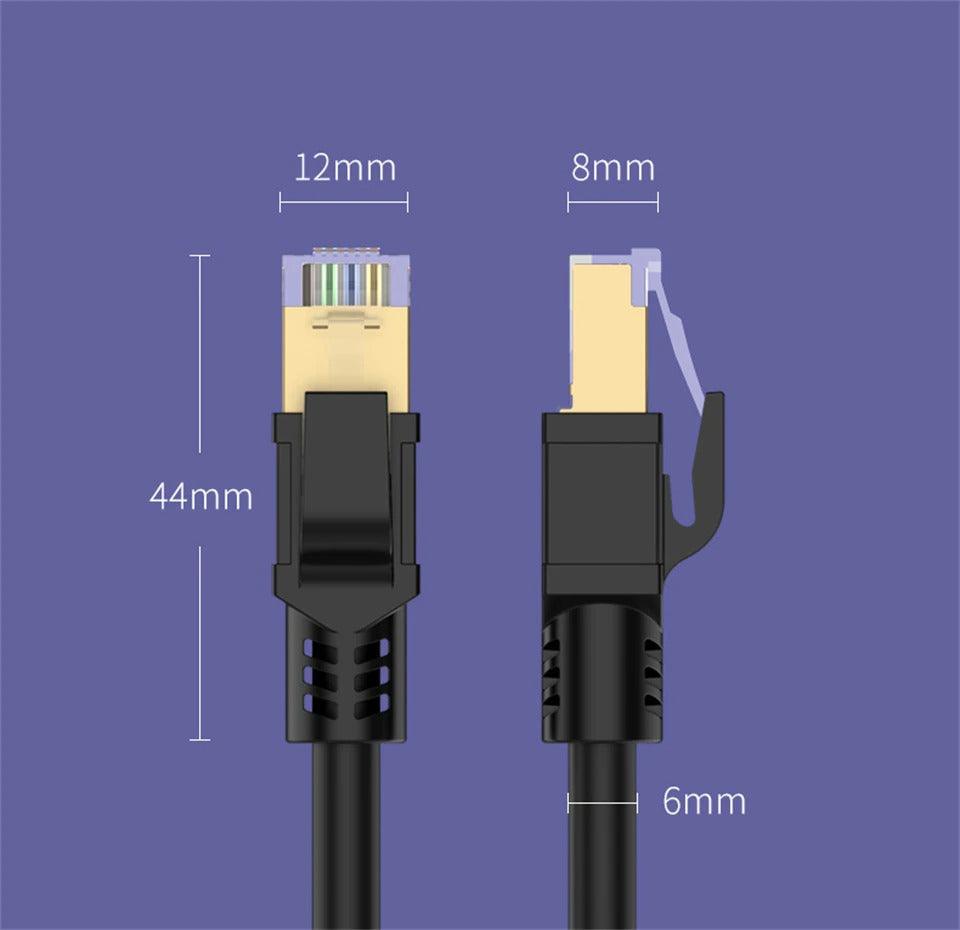 Câble Ethernet Super Rapide CAT8 2021 Câble Réseau Lan RJ45 FTP Pour RJ45 Cat8 Cordon de Brassage Compatible Câble Modem Routeur Ethernet Haute Vitesse Pour Routeur Téléviseur