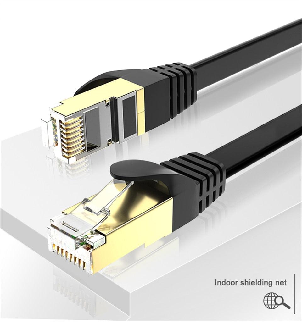 Câble Ethernet Super Rapide CAT8 2021 Câble Réseau Lan RJ45 FTP Pour RJ45 Cat8 Cordon de Brassage Compatible Câble Modem Routeur Ethernet Haute Vitesse Pour Routeur Téléviseur