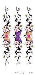 Tatouage Temporaire Papillon Étanche 2021, Motif Noir, Autocollant de Fleur Faux Tatouage pour Femmes et Filles, pour la Taille