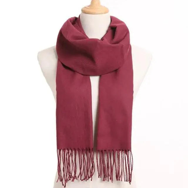 Écharpe d'hiver chaude unie pour femme, écharpe décontractée tendance pour femme, écharpe décontractée pour l'hiver