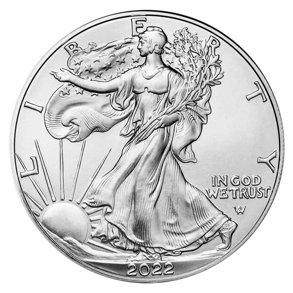 2022 $1 Aigle américain en argent 1 once Brillant Universel