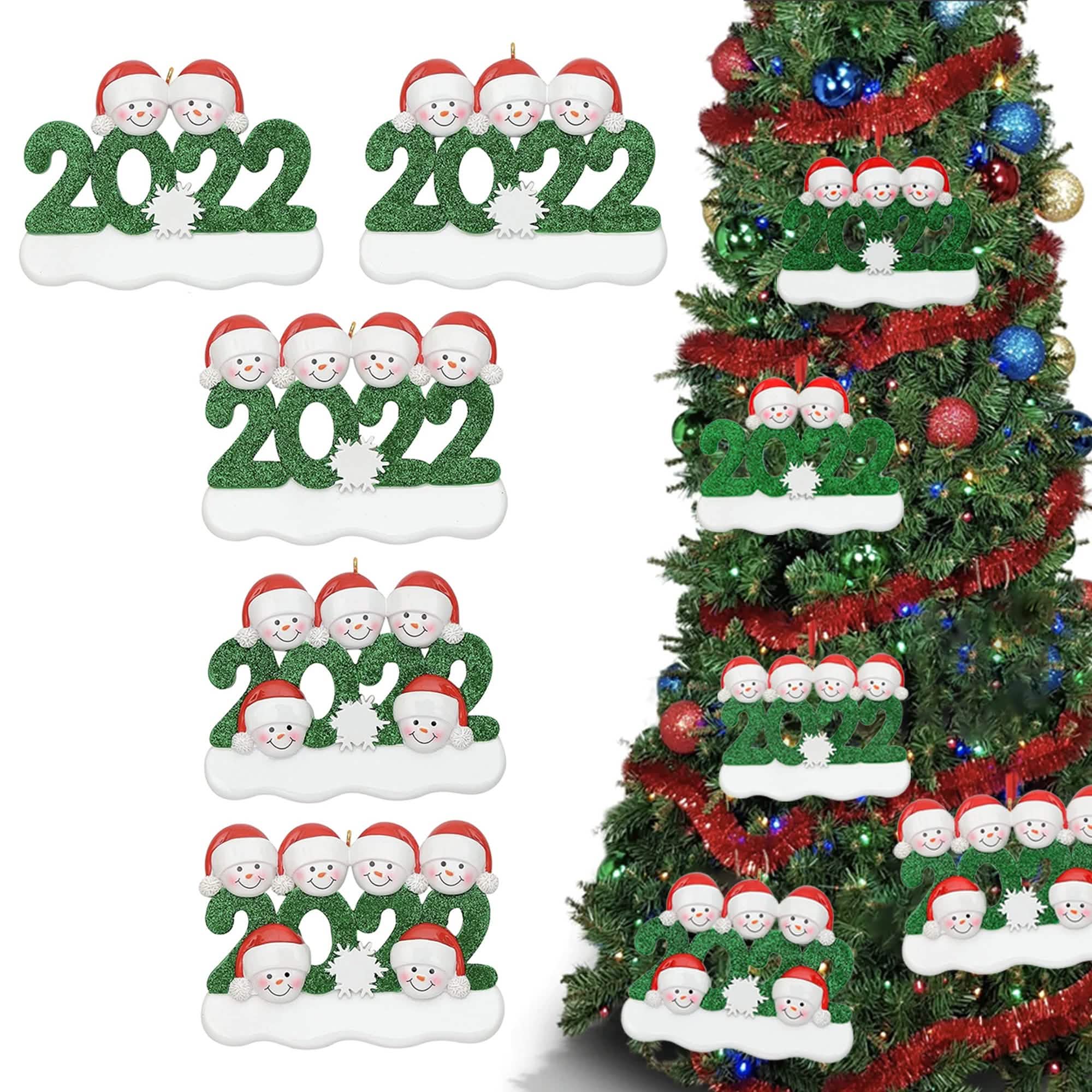 Ornement de sapin de Noël familial 2022 et décorations à suspendre, cadeaux personnalisés pour tous