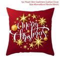 Décoration de Noël 2022 Housse de coussin Père Noël pour la maison Taies d'oreiller décoratives de Noël Bonhomme de neige Père Noël Housse de coussin en lin Housse de canapé Ornement Joyeux Noël Cadeaux de Noël 45x45CM